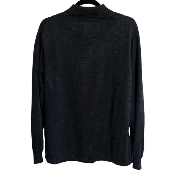 Tommy Bahama Mens Long Sleeve Modal/Cotton 2 Button Placket Sweater Gray Medium - Picture 2 of 11